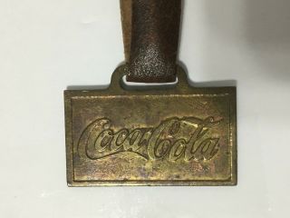 Vintage Coca Cola Watch Fob With Leather Strap T18