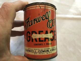 Farwell,  Ozum,  Kirk & Co.  Vintage Grease Can,  St.  Paul,  Minnesota