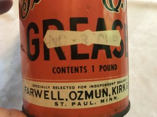 FARWELL,  OZUM,  KIRK & Co.  Vintage Grease Can,  St.  Paul,  Minnesota 3