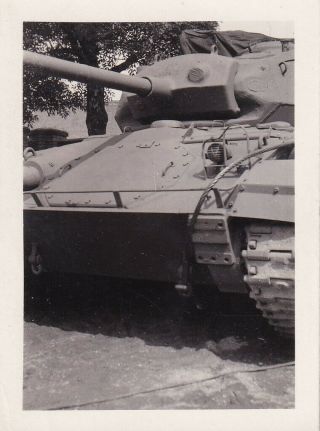Wwii Snapshot Photo 749th Tank Battalion M24 Chaffee Tank " Anne " Eto 54