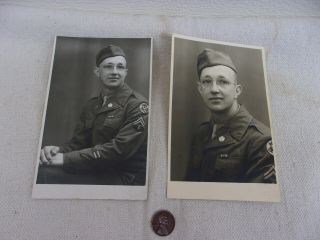 Ww2 Gi Photo Post Cards Of Tank Destroyer Soldier - - German Mfg - - 2 Each