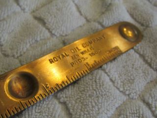 Vintage Letter Opener Royal Oil Company Ben Willis Pros 1500 Bronze Knife Ruler