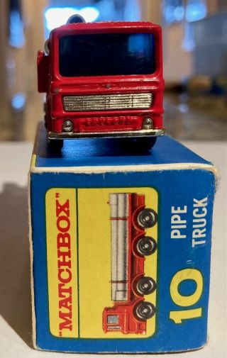 Vintage 1960 ' s Lesney Matchbox 10 Pipe Truck with box 2