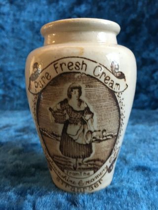 Vintage Wigtownshire Creamery Co.  Crock - Pure Fresh Cream - Fast