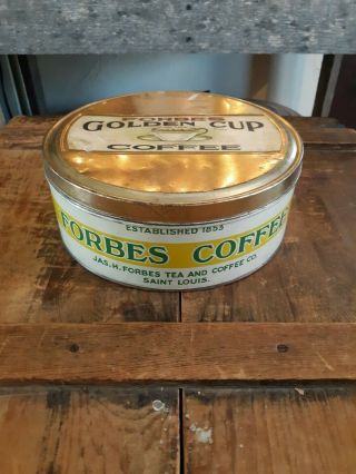 Vintage Forbes Golden Cup Coffee Tin