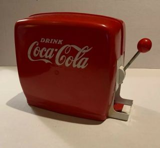 Vintage Kids 50’s Toy Coca Cola Dispenser W/ Spigot And Vintage Coca Cola Bottle