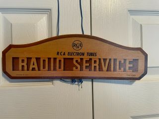 Rare Vintage Rca Electron Tubes Radio Service Hanging Sign Ref: Advertising Tv