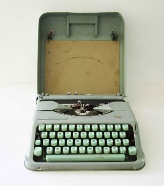 Vintage Hermes Baby Typewriter,  Hebrew Letters,  Good.