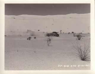 WWII Photo M5 STUART TANK in DESERT at Camp Seeley 1943 California 14 2
