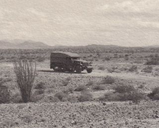 Wwii Photo M3 Halftrack In Desert At Camp Seeley 1943 California 36