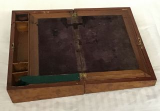 Anique English / Victorian Veneered Sloped Box Lap / Folding Desk 3
