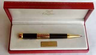 Vintage Cartier Calendar Pen Watch: Limited Edition 1822/2000: Gold - Plated