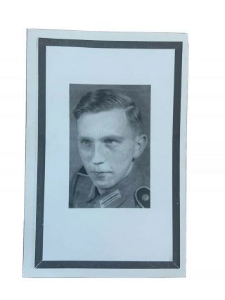 Ww2 Grenadier 1944 Russia Osten Death Card German Wehrmacht