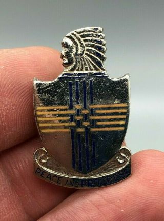 Ww2 Us Army 120th Quartermaster Regiment Dui Nh Sb Di Pin Badge Unit Crest D144