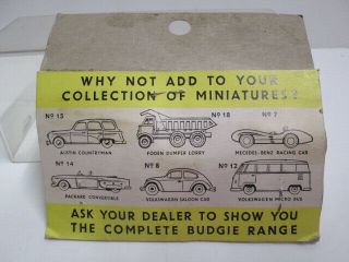 Vintage BUDGIE TOYS 26 AVELING BARFORD ROAD ROLLER on CARD 1960 ' S 3