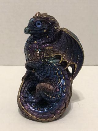 Windstone Editions Pena 1988 Young Teenager Dragon In Peacock