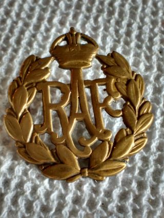 Ww2 Raf Royal Air Force Military Cap Badge Great Britain