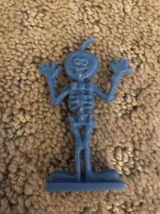 Vintage 1970’s General Mills Cereal Premium,  Skeleton Cherry/pumpkin Head Blue