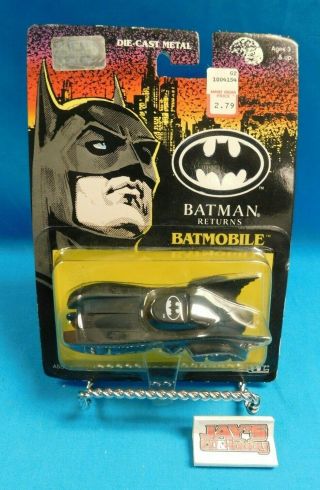 Vintage 1992 Batmobile Die - Cast Car Batman Returns Ertl On Card