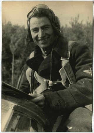 Wwii Large Size Photo: Russian Air Force Pilot In Aircraft Cockpit,  1944