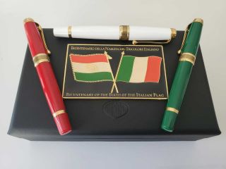 Aurora Bicentenary Of The Birth Of The Italian Flag Fountain Pen Set