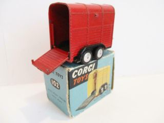 Vintage Corgi Toys Rice`s Pony Trailer No102 Boxed