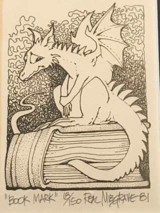 Real Musgrave Woodblock Signed In Pencil Pocket Dragons Artist 1981 18/150 Only