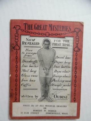 1909 Secrets Of The Great Mysteries By Escape Artist Oudini Houdini Imitator Vg