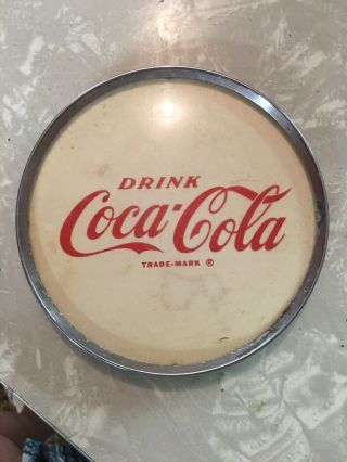 Vintage Coca Cola Soda Fountain Drugstore Dispenser Advertising Emblem 5”