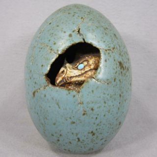 Dennis Thompson Dragon Hatchling Egg From Snobhog Studios Art Pottery - Perfect