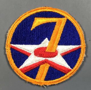 Wwii Us Army 7th Air Force Patch Cut Edges No Glow