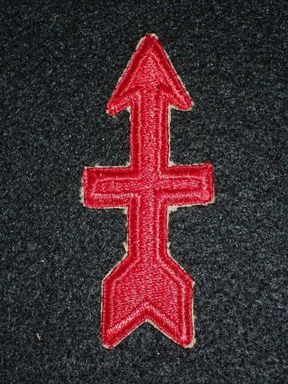 Ww2 Us Army 32nd " Red Arrow " Division Ssi Shoulder Patch Guinea / Leyte Orig