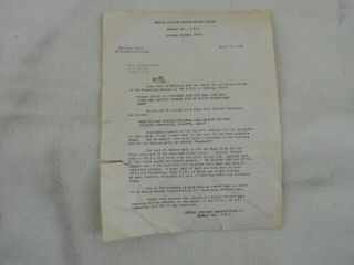 Scarce Ww 2 Letter From Avg Central Aircraft Mfg.  Co To Avg Spouse