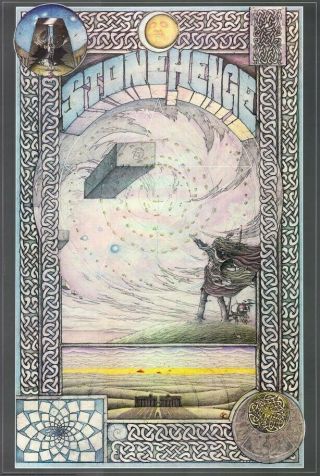 James Jimmy Cauty Stonehenge Poster 1978 Tolkien Athena Wizard Magic 24x36 Lotr