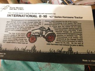 1/16 scale International 8 - 16 kerosene tractor box 3