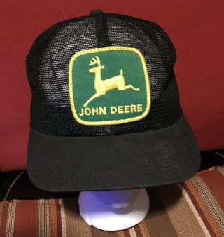 Vtg John Deere Full All Mesh Trucker Hat Cap Snapback K Products Us Black