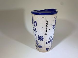 Starbucks Mermaid Siren Sailor Tattoo Ceramic 12oz Coffee Tumbler With Lid 2016 2