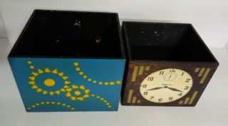 Vtg 1940s Abbott ' s Nesting Clock Magic Trick W/Production Box 4