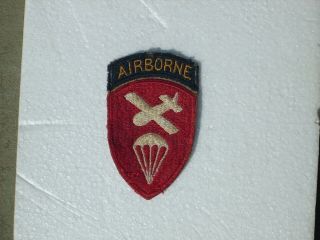 Ww2 Us Army Airborne Command Patch With Attached Tab