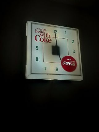 Vintage Lighted Coca Cola Clock 2