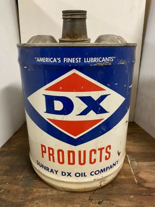 Vintage Dx Products From Sunray Lubricants 5 Gallon Motor Oil Can Tulsa Okl