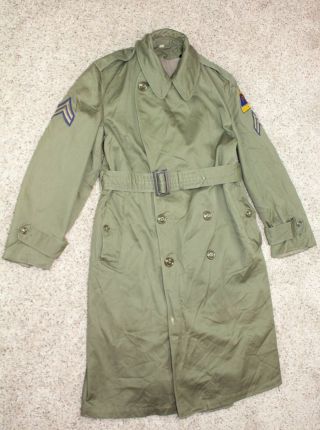 Us Army 2nd Armored Division Field Overcoat - German Bevo - Weave " Hell On Wheels "