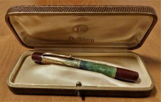 Pelikan 101n Vintage Tortoise Celluloid Gold Trims Fountain Pen - F 14k (flex)