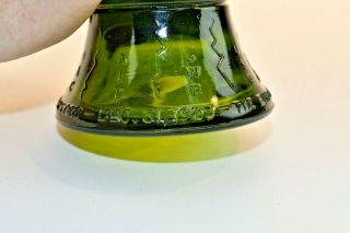 1983 End of Era BELL ATLANTIC Break Up Telephone Olive Green Glass PAPERWEIGHT 2