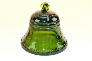 1983 End of Era BELL ATLANTIC Break Up Telephone Olive Green Glass PAPERWEIGHT 3