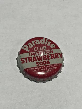 Paradise Club Strawberry Soda Cork Bottle Cap,  Cammarano Bros
