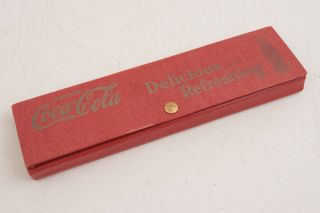 Coca Cola School Box Pencil Set W/blotters Ruler Pen (c4l) Cute Complete