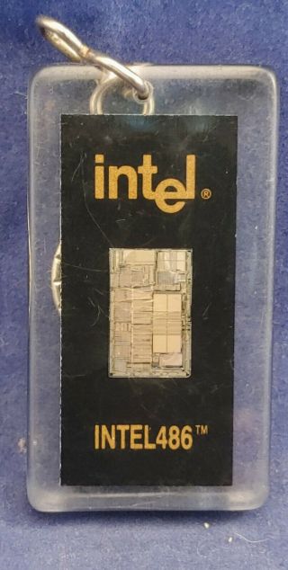 Vintage Intel Pentium Overdrive Keychain Cpu Processor Chip Die Make Me An Offer