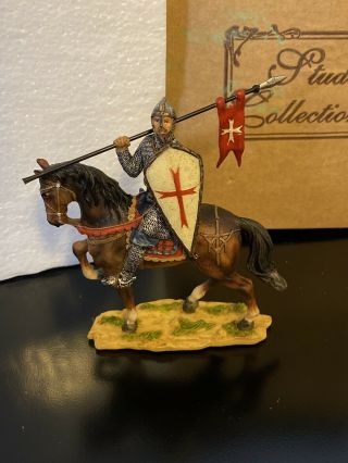 Pacific Giftware Crusader Knight Riding Horse Sword Model 7296 Myths And Legends