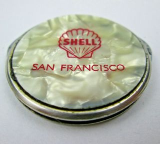 Vintage Shell Oil San Francisco Ambassador Round Dual Blade Advertising Knife